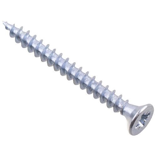 Шуруп универсальный 4,0х30 белый оцинкованный,  весовые: фотография 1