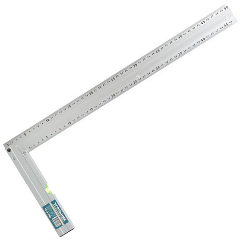 Угольник алюминиевый, 500мм, с уровнем, РемоКолор: фотография 1