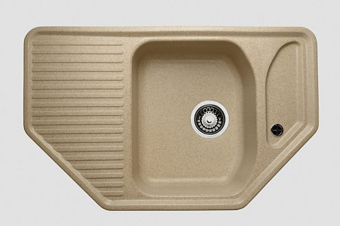 Мойка GRANICOM G-002 780х485 мм угловая  грей: фотография 1