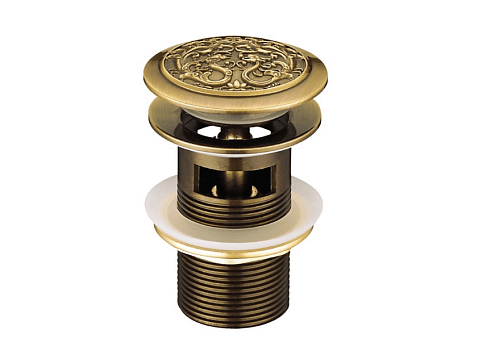 Донный клапан Lemark "Жасмин" LM6680B клик-клак, бронза: фотография 1