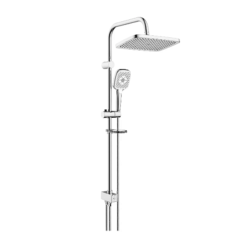 Душевой гарнитур Lemark LM8811C с фиксированной высотой штанги и верхней душевой лейкой "Тропический дождь": фотография 1