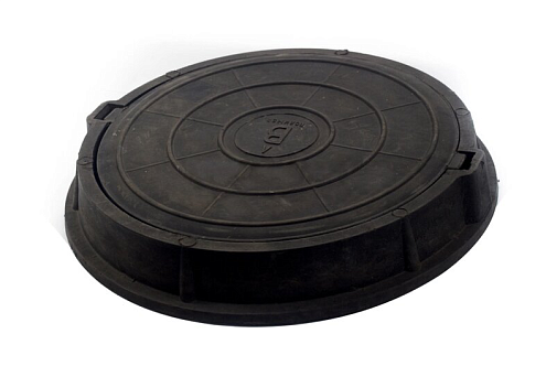 Люк канализационный полимерный 15 кН черный: фотография 1