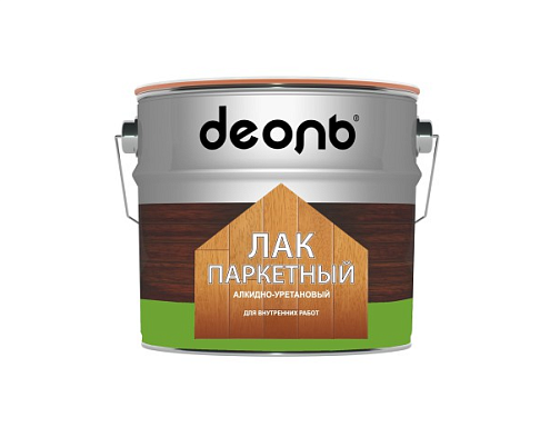 Лак алкидно-уретановый "ДЕОЛЬ" паркетный для внутренних работ, полуматовый, 2,7л : фотография 1