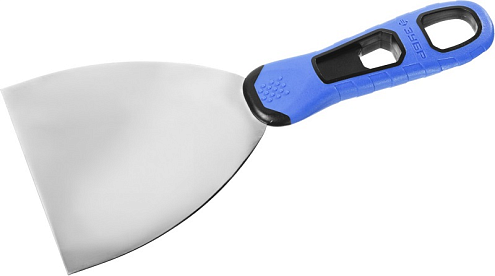Шпатель лопатка 100мм, нержавеющее полотно, двухкомпнентная ручка, ЗУБР: фотография 1