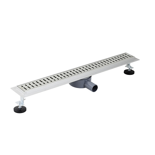 Линейный душевой трап SANTREK AQUA  С-70700 нержавейка 70х700мм горизонтальный выпуск 360 гр, ф40, сухой затвор и гидрозатвор: фотография 1