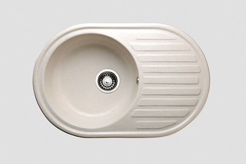 Мойка GRANICOM G-006 740х485 мм 1 чаша+ крыло шоколад: фотография 1