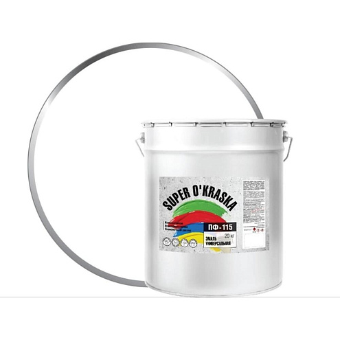 Эмаль  ПФ-115 super okraska Белый  20кг: фотография 1