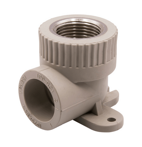 Уголок комбинированный внутренняя резьба 25х3/4'' с креплением EVER plast   : фотография 1