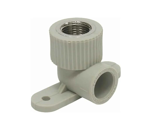 Угол с переходом на металл внутр.рез с креплением 20x1/2" TR-TB серый Tebo: фотография 1