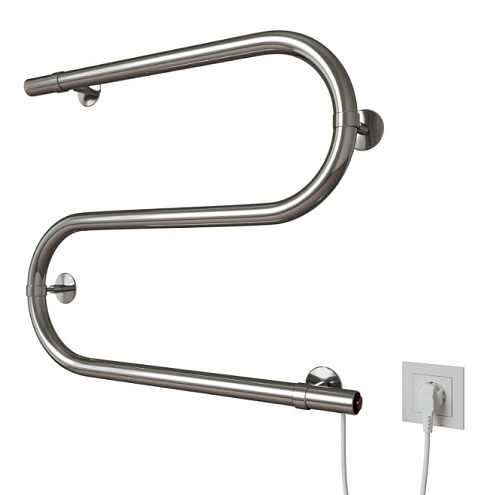 Полотенцесушитель Mixline Simple S 40x50 кнопочный выключатель, 130 Вт: фотография 1