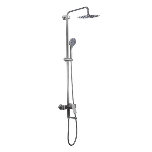 Душевая система 35к G2499-20 GAPPO нержавеющая сталь, лейка "Тропический душ" сатин: фотография 1