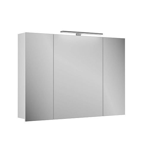 Зеркальный шкаф DIBORG Lande 100 3 двери, белый матовый 77.2107: фотография 1