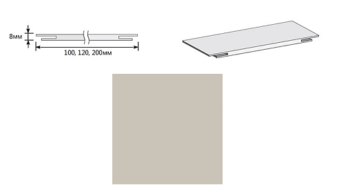 Добор "Т" ПЭТ Cream Silk МДФ 2070х200х8 : фотография 1