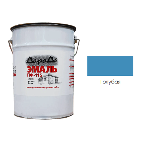 Эмаль ПФ-115 (ГОСТ 6465-76) «ДараДа», голубая 6кг: фотография 1