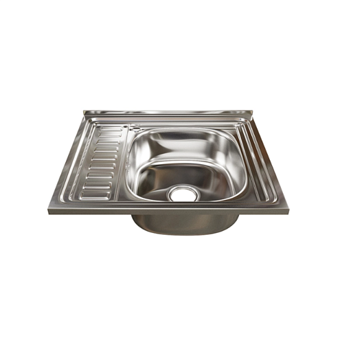 Мойка 500х600 правый выпуск 3 1/2" MIXLINE 180 мм с сифоном: фотография 1