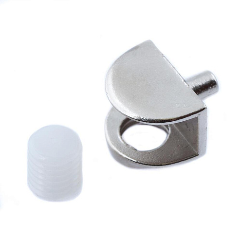 Стеклодержатель П-образный на бобышке никелированный, 2шт "Element": фотография 1