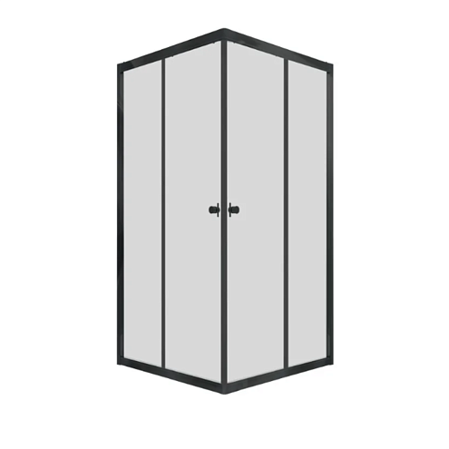 Душевой уголок "Вента-Блэк" 90х90, квадрат : фотография 1