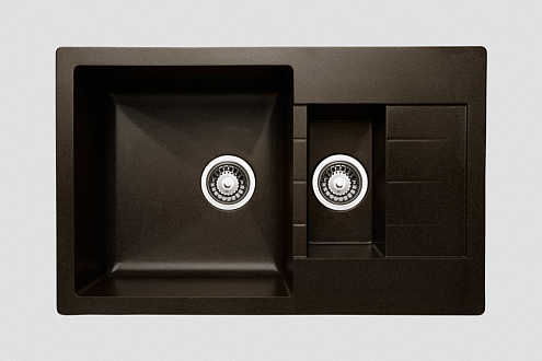 Мойка GRANICOM G-012 790х495 мм 2 чаши CUBA грей: фотография 1