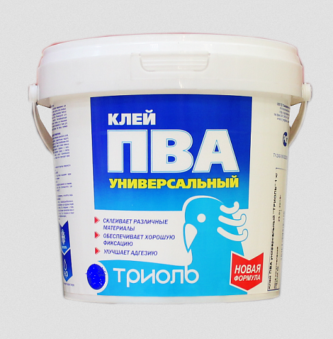 Клей ПВА ТРИОЛЬ, универсальный   1кг: фотография 1