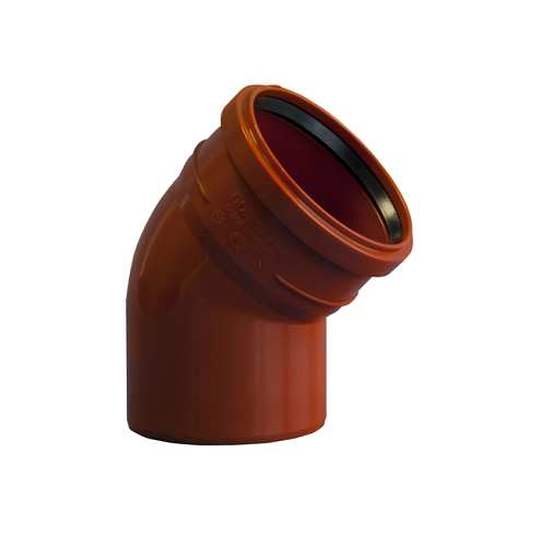 Отвод наружный 160х45° Политэк: фотография 1