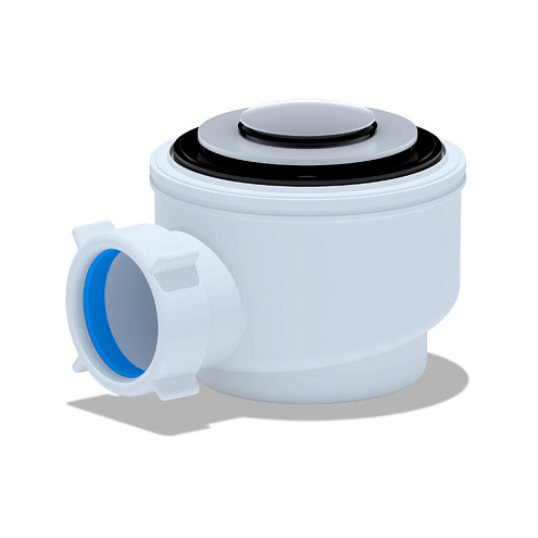 Сифон для душевого поддона 1 1/2"х50/60 хром, клик-клак АНИ Пласт E410CL: фотография 1