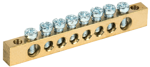 Шина "N" нулевая 6х9мм (08групп/крепеж по краям) YNN11-08-100: фотография 1