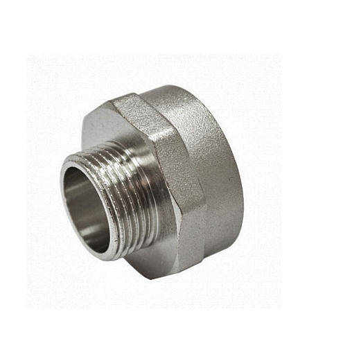 Переходник латунный 1"х1/2" ВН никелированный STI: фотография 1