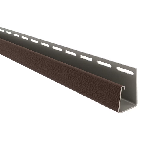J профиль Технониколь для фасадных панелей, темно-коричневый 3м: фотография 1