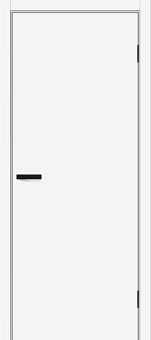 Дверь ПЭТ Браво-0.П White Silk 2000х600: фотография 1