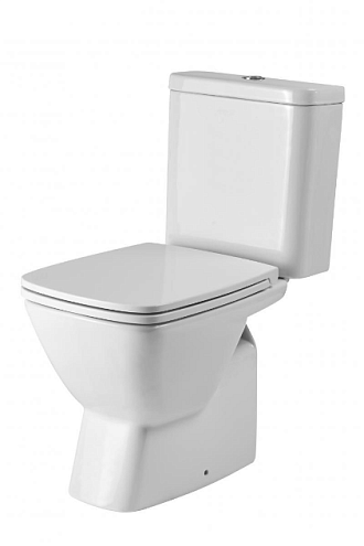 Унитаз-компакт Santek Нео стандарт: 2-режима, дюропласт, металлический крепеж, softclose, тонкое: фотография 1