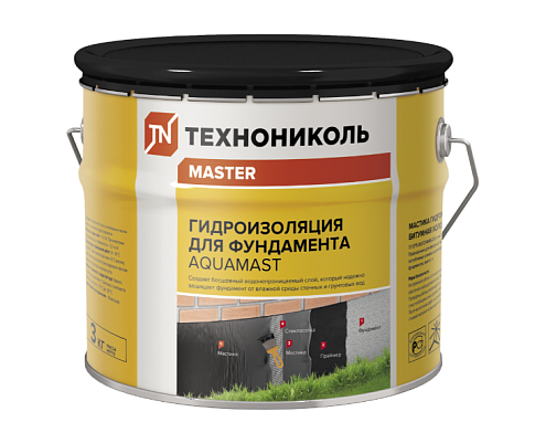 Мастика битумная Технониколь AquaMast для фундамента  3кг: фотография 1