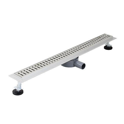 Линейный душевой трап SANTREK AQUA  С-70800 нержавейка 70х800мм горизонтальный выпуск 360 гр, ф40, сухой затвор и гидрозатвор: фотография 1