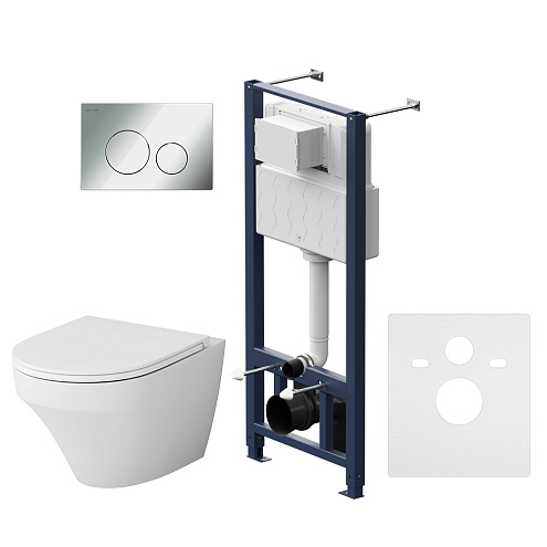 Инсталляция в комплекте с унитазом Am.Pm Inspire IS49051.501700 c клавишей и сиденьем микролифт : фотография 1