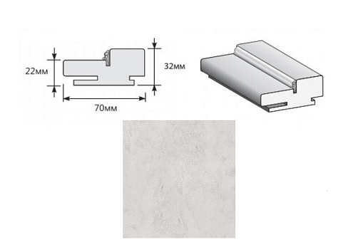 Коробка "Т" ЭКО Look Art МДФ 2070х70х32 (у,п) М: фотография 1