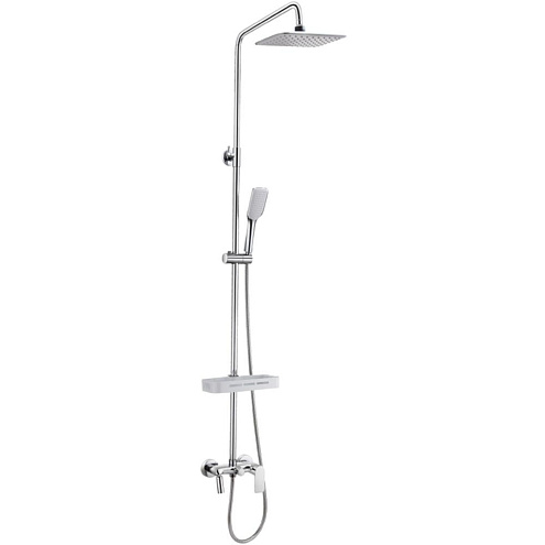 Смеситель Lemark "Тропик" LM7002C для ванны с верхней душевой лейкой "Тропический дождь" поворотный излив хром: фотография 1