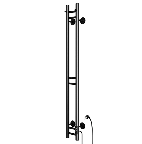 Полотенцесушитель Mixline Moon Black 120/10 таймер, 284 Вт электрический черный: фотография 1