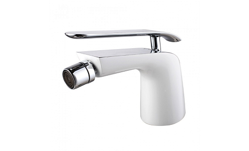 Смеситель Lemark "Меланж" LM4908CW для биде хром/белый: фотография 1