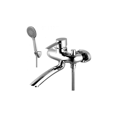 LM3214C "Атлантисс" Смеситель для ванны с поворотным  плоск. изливом, дивертор с кер. пласт, с акс.: фотография 1