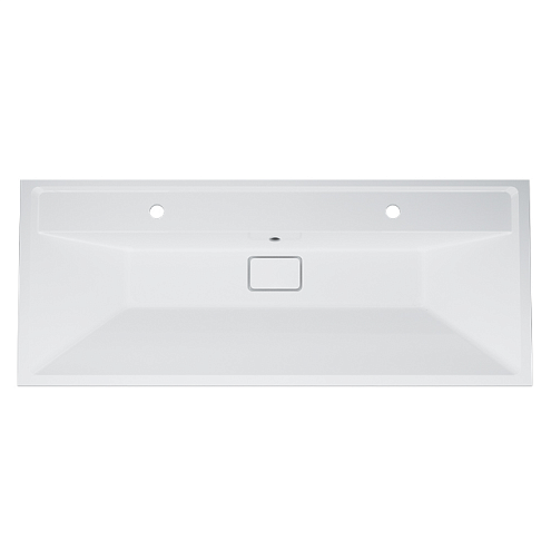 Раковина мебельная 120 AM.PM Inspire 2.0 M50AWPX1201WG белая встраиваемая, со сливом-переливом: фотография 1