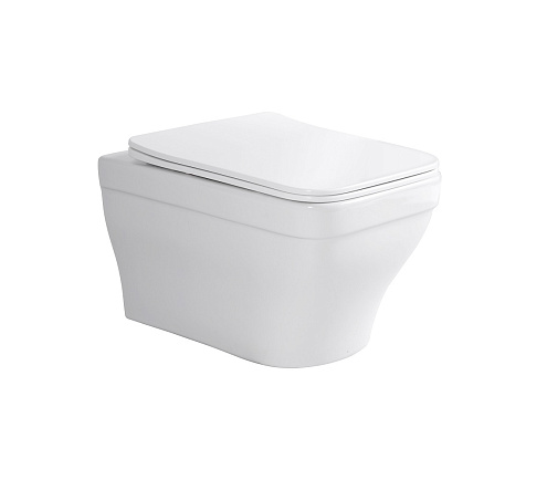 Унитаз-компакт подвесной безободковый Aquatek Амадео AQ1180-00 490х365х320 с сиденьем Soft Close: фотография 1