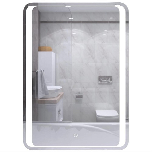 Зеркало MIXLINE "Валерия" 600х800 сенсорный выключатель, светодиодная подсветка: фотография 1