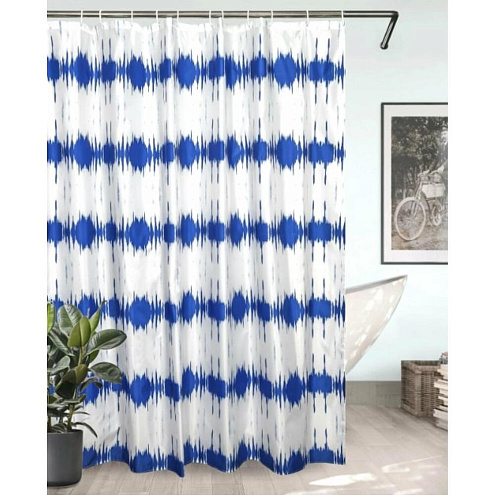 Занавеска-штора для ванн BATH Trend blue, 180х180: фотография 1