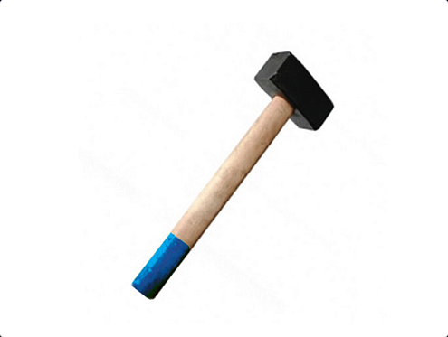 Кувалда, 5000 г, рельсовая сталь, деревянная ручка : фотография 1