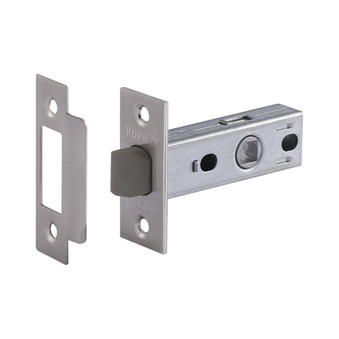 Защелка дверная с пластиковым язычком С-45П матовый никель: фотография 1