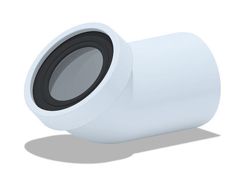 Труба фановая 110х45° АНИ Пласт W4220: фотография 1