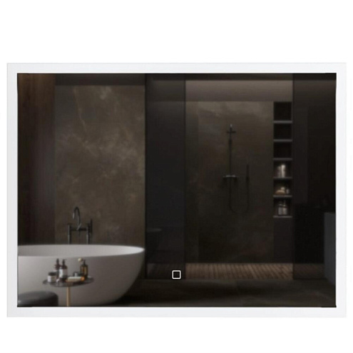 Зеркало MIXLINE "Норма" 800х600 сенсорный выключатель, светодиодная подсветка: фотография 1