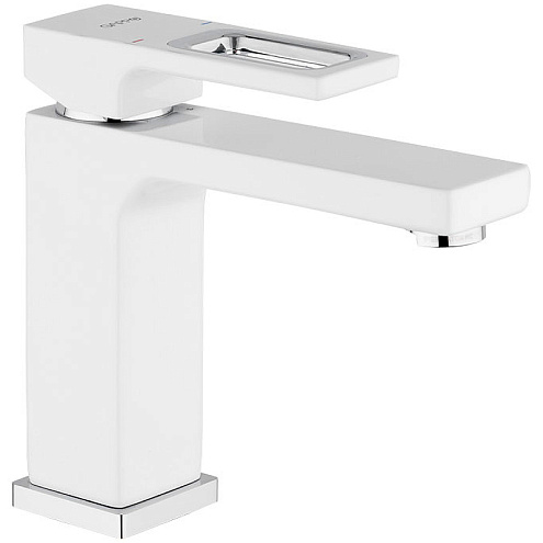 Смеситель для умывальника 35к G1017 GAPPO литой, п/гайку, БЕЛЫЙ: фотография 1