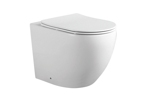 Унитаз напольный приставной безободковый Aquatek Европа 560х360х410 с сиденьем Soft Close: фотография 1