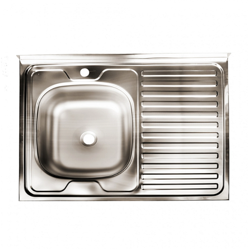 Мойка 500х800 левый выпуск 1 1/2" глубина 130 мм Эконом: фотография 1