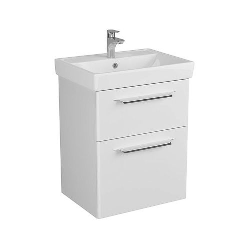 Тумба DIBORG Lande Q 60 2 ящика белая матовая 77.2223: фотография 1